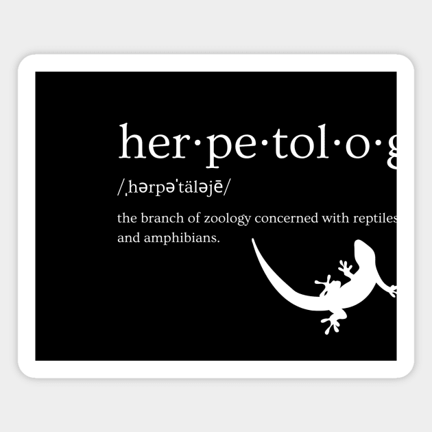 Herpetology Definition Magnet by Archie's Angels Store